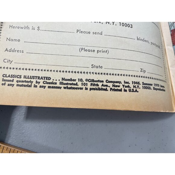 Classics Illustrated #10 Robinson Crusoe Summer 1970 Comic Book Gilberton 25¢ - Picture 3 of 6